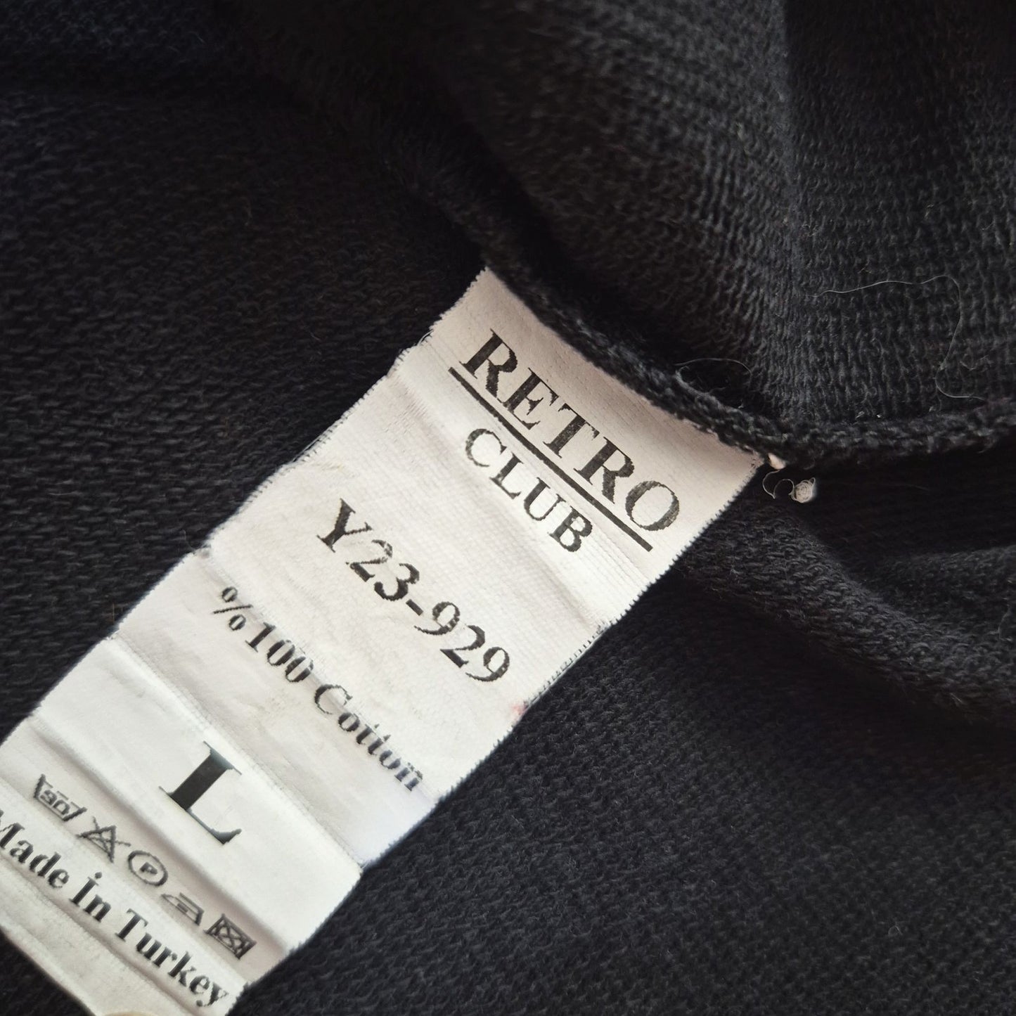 Retro Club fekete férfi póló - L