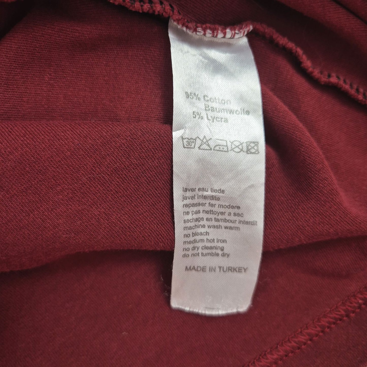 Tommy Hilfiger bordó férfi póló - XL