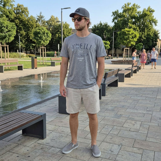 O'Neill szürke férfi póló - L