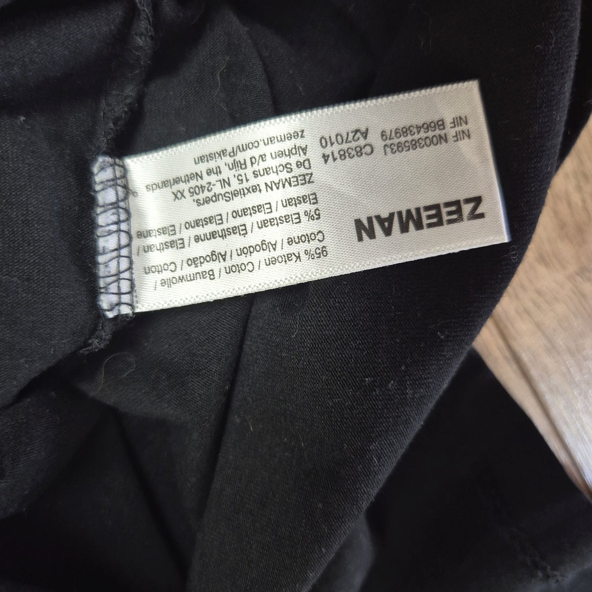Zeeman fekete férfi póló - XL