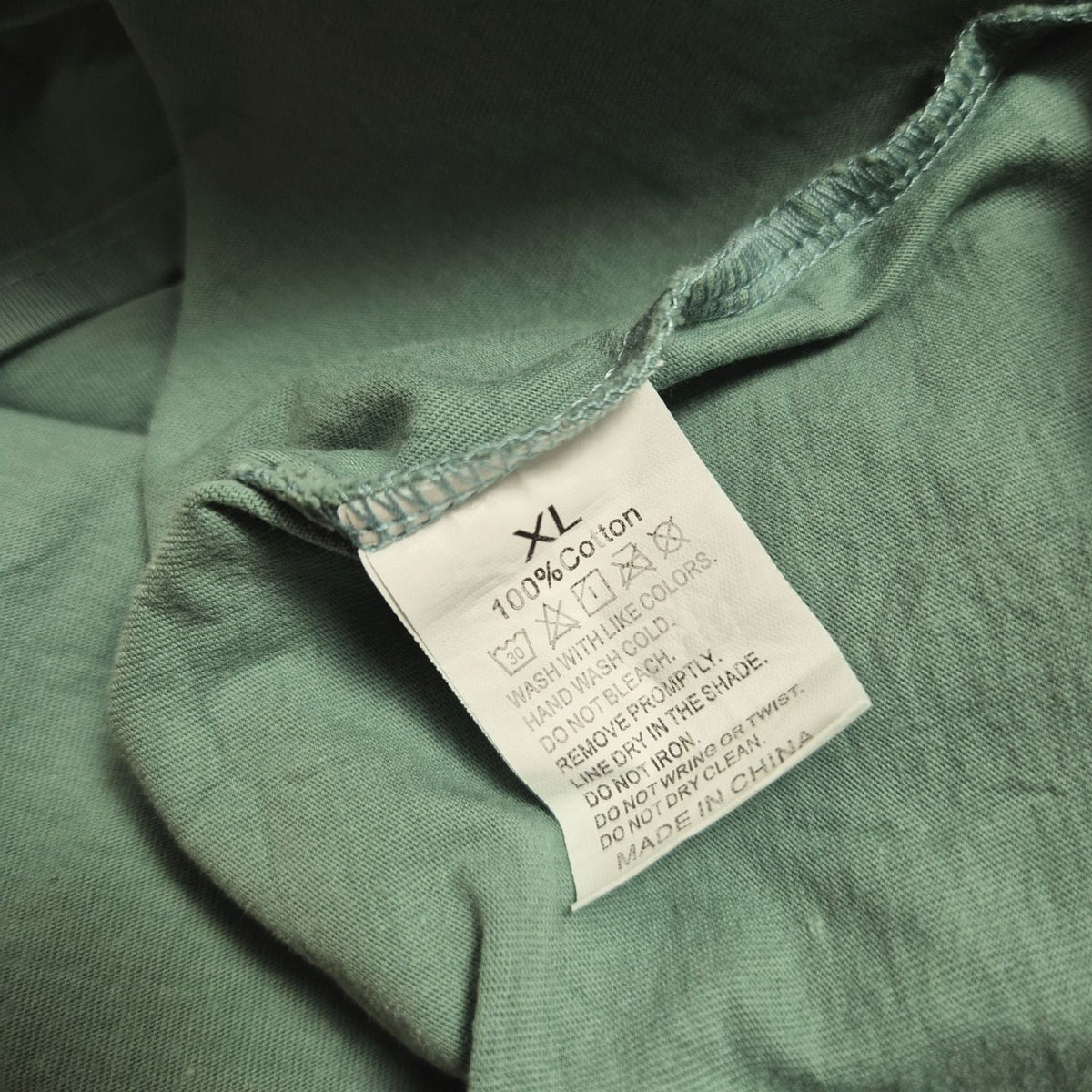 Mentazöld női szív mintás pamut póló - XL