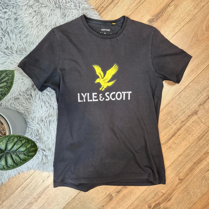 Lyle & Scott fekete férfi rövid ujjú póló - M