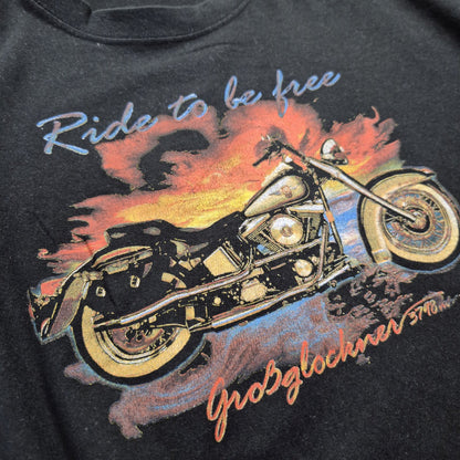 Classic Line „Ride to be Free” motoros férfi póló – XL