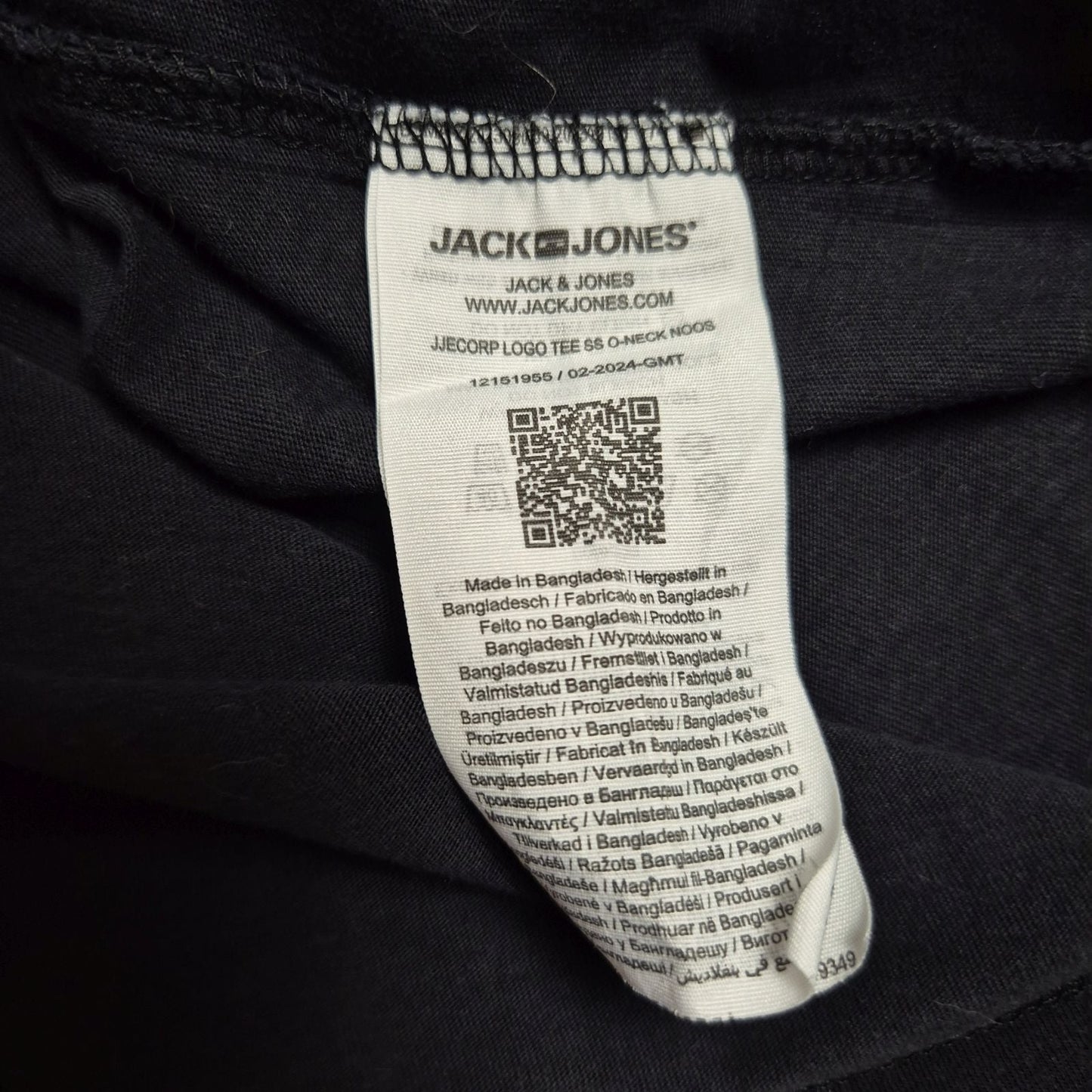 Jack & Jones fekete férfi póló - S