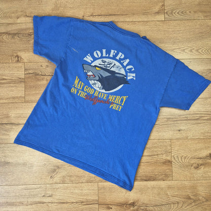 Vintage Hanes U.S. Air Force 331st "Wolfpack" katonai póló (Thrashed/Distressed) - L