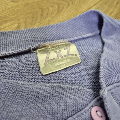 Z.X.Z. lila férfi vintage medvés pulóver - XXL