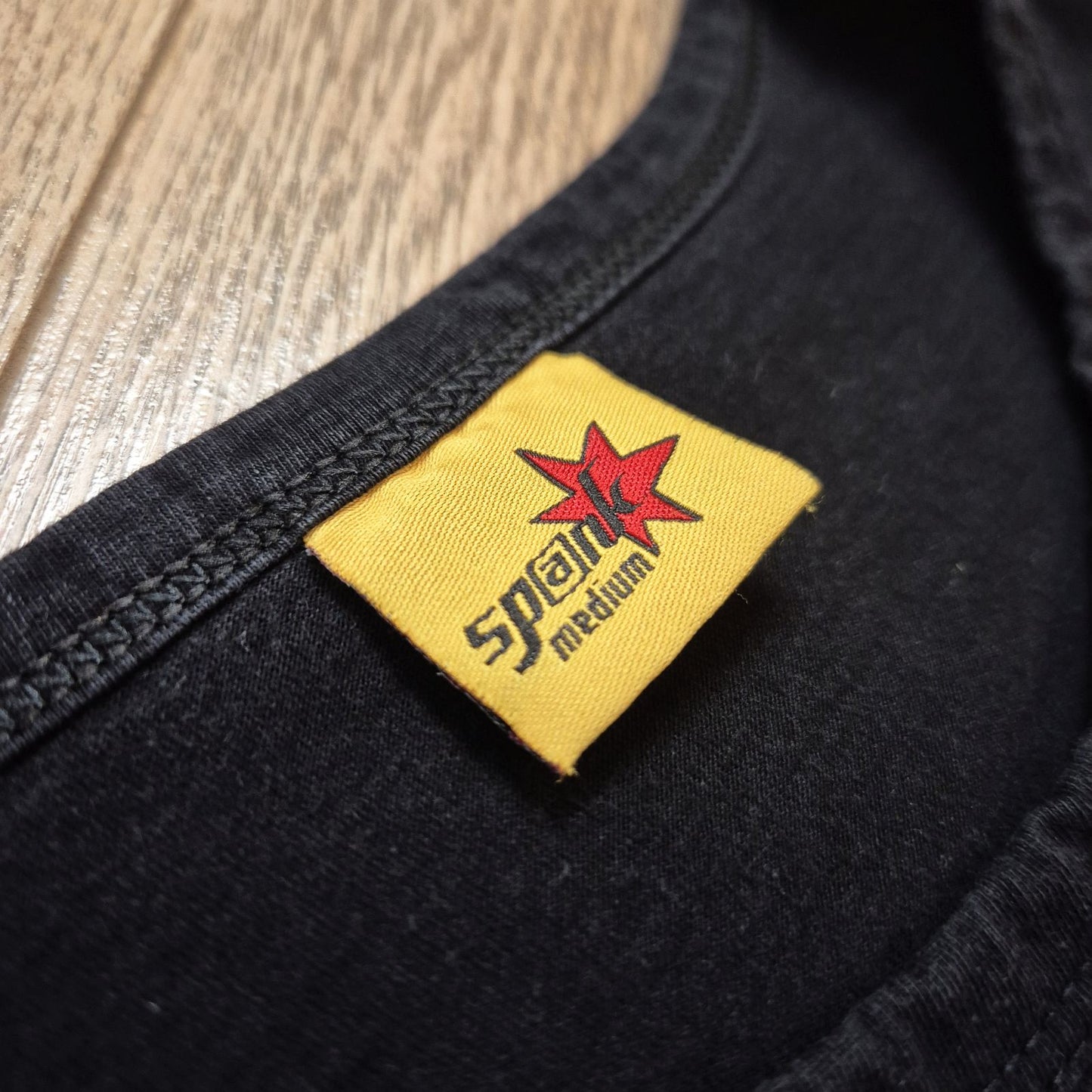 Spank "Fast Food" vintage fekete unisex póló - M