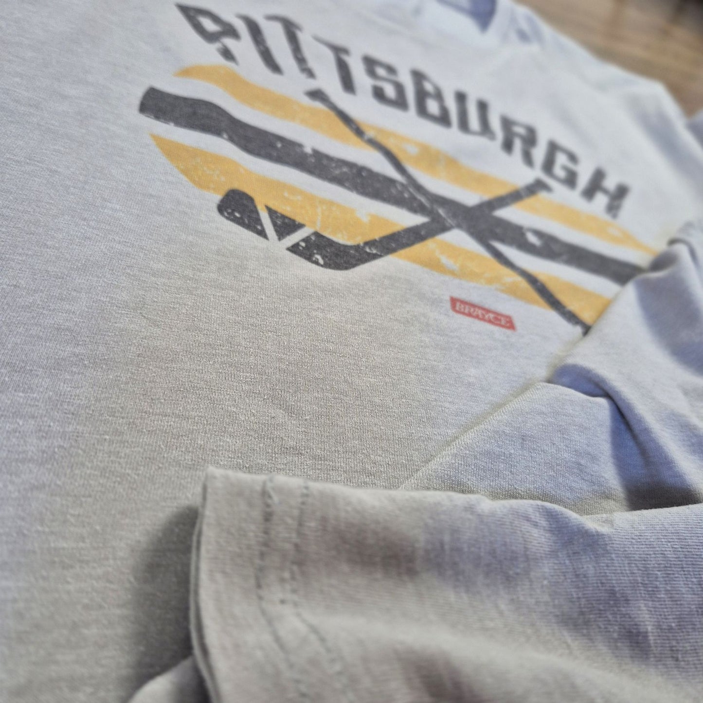 Russell szürke férfi mintás póló - 3XL