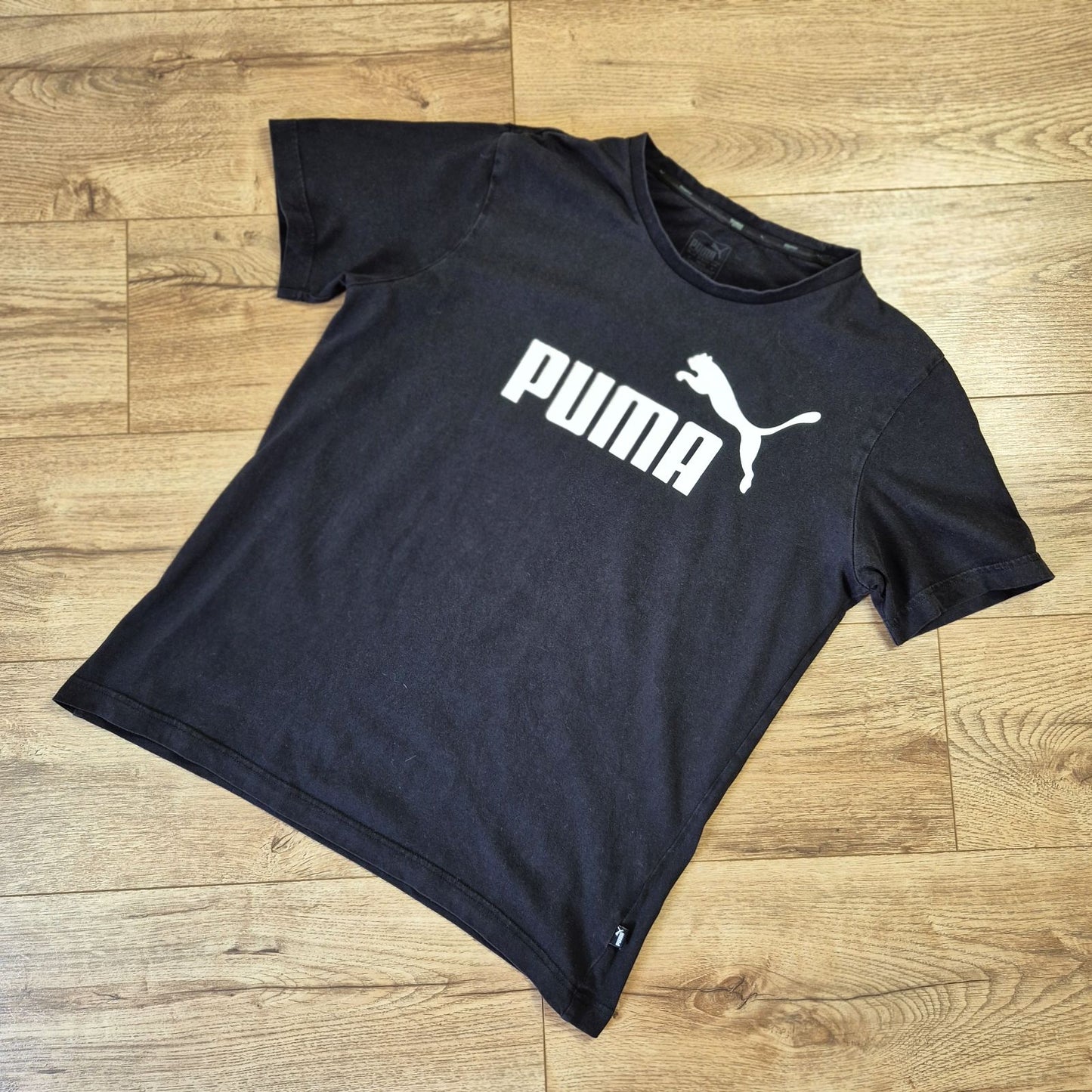 Puma fekete férfi logós póló - M