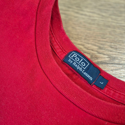 Polo by Ralph Lauren piros férfi póló - L