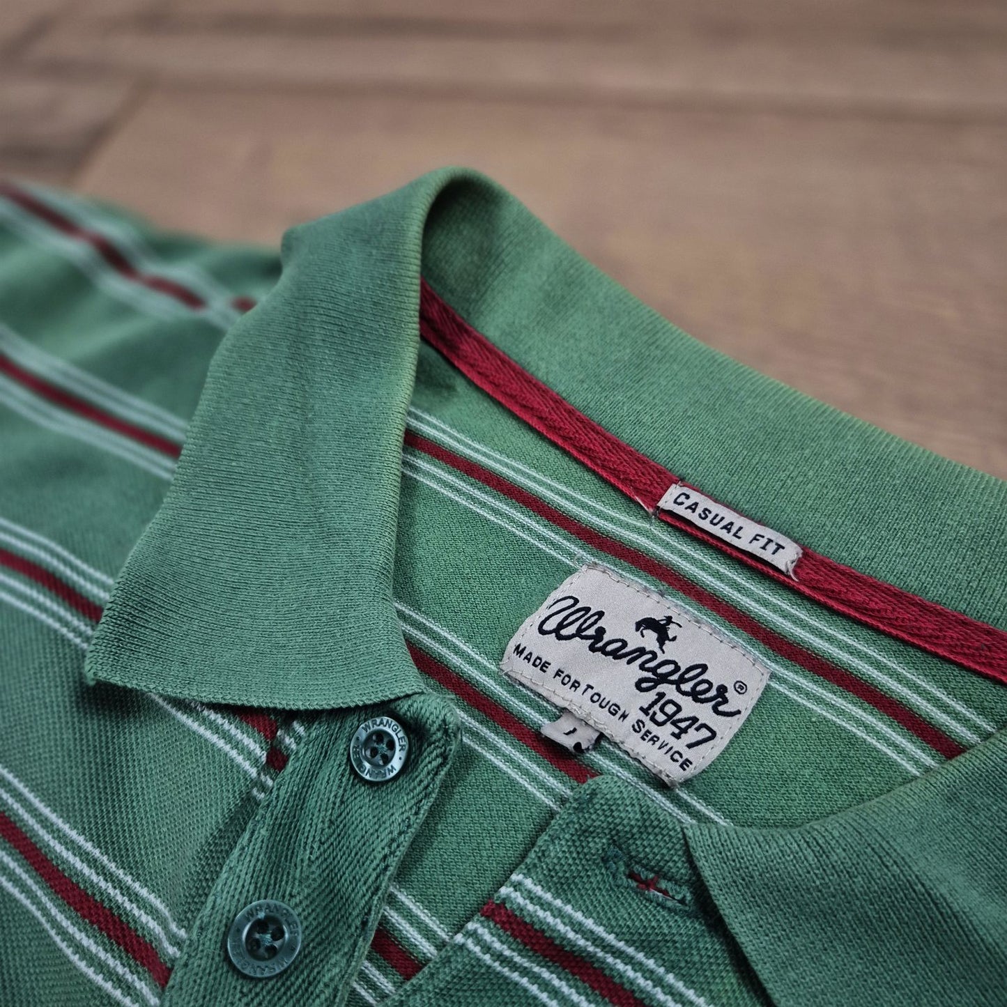Wrangler zöld férfi galléros póló - L