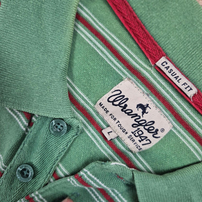 Wrangler zöld férfi galléros póló - L