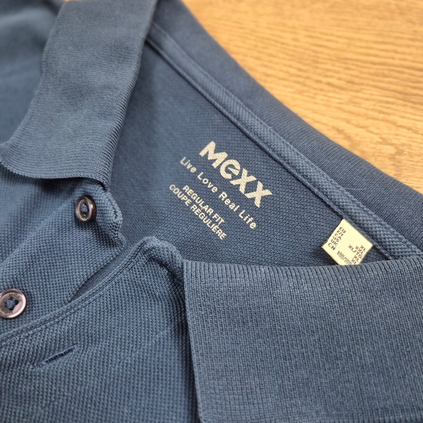 Mexx kék férfi galléros póló - XL
