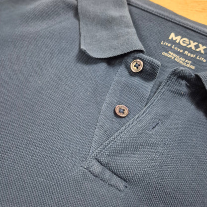 Mexx kék férfi galléros póló - XL