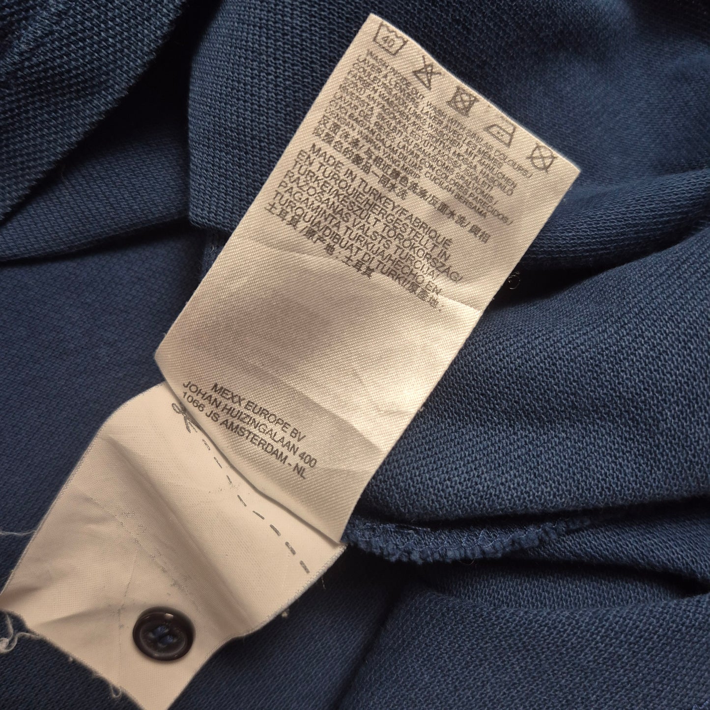 Mexx kék férfi galléros póló - XL