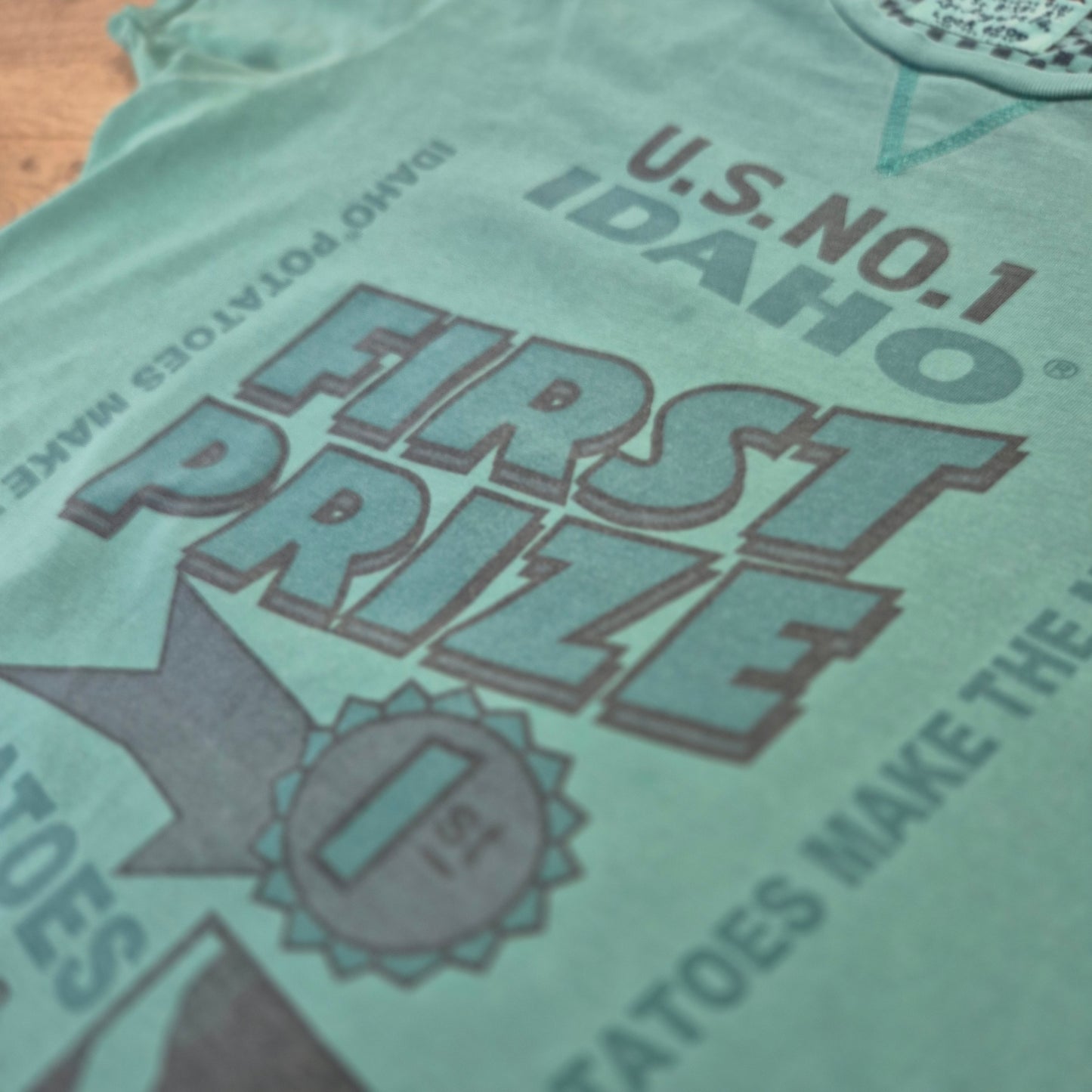 Scotch & Soda türkiz férfi grafikás póló - L