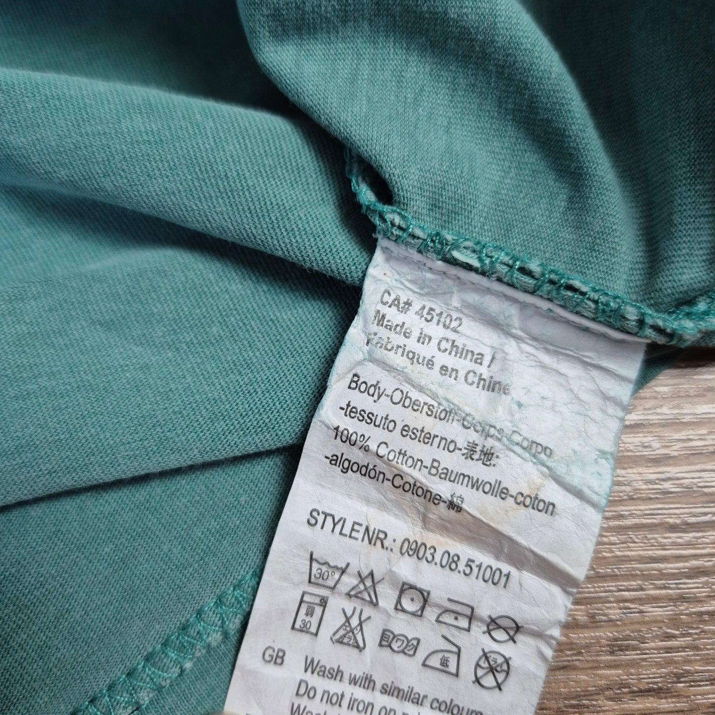 Scotch & Soda türkiz férfi grafikás póló - L