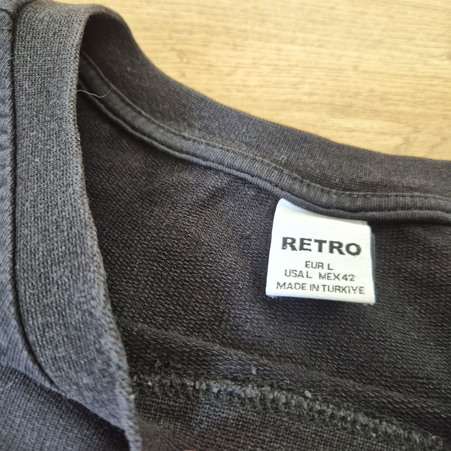 Retro Club fekete férfi póló - L