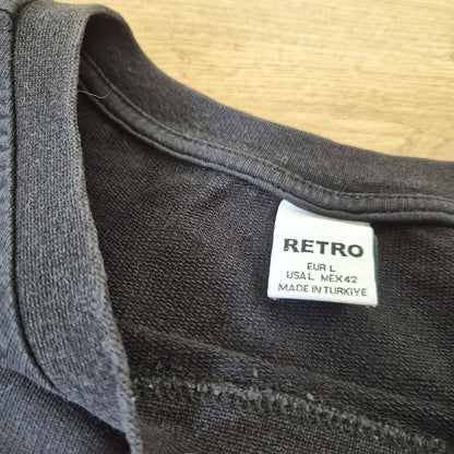 Retro Club fekete férfi póló - L