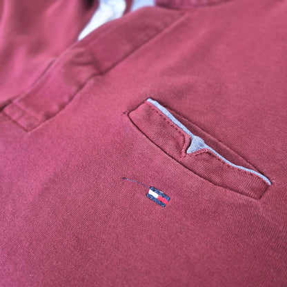 Tommy Hilfiger bordó férfi póló - XL