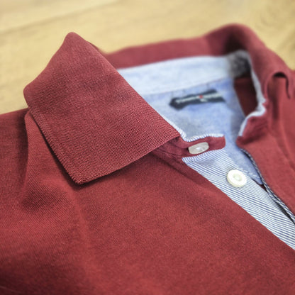 Tommy Hilfiger bordó férfi póló - XL