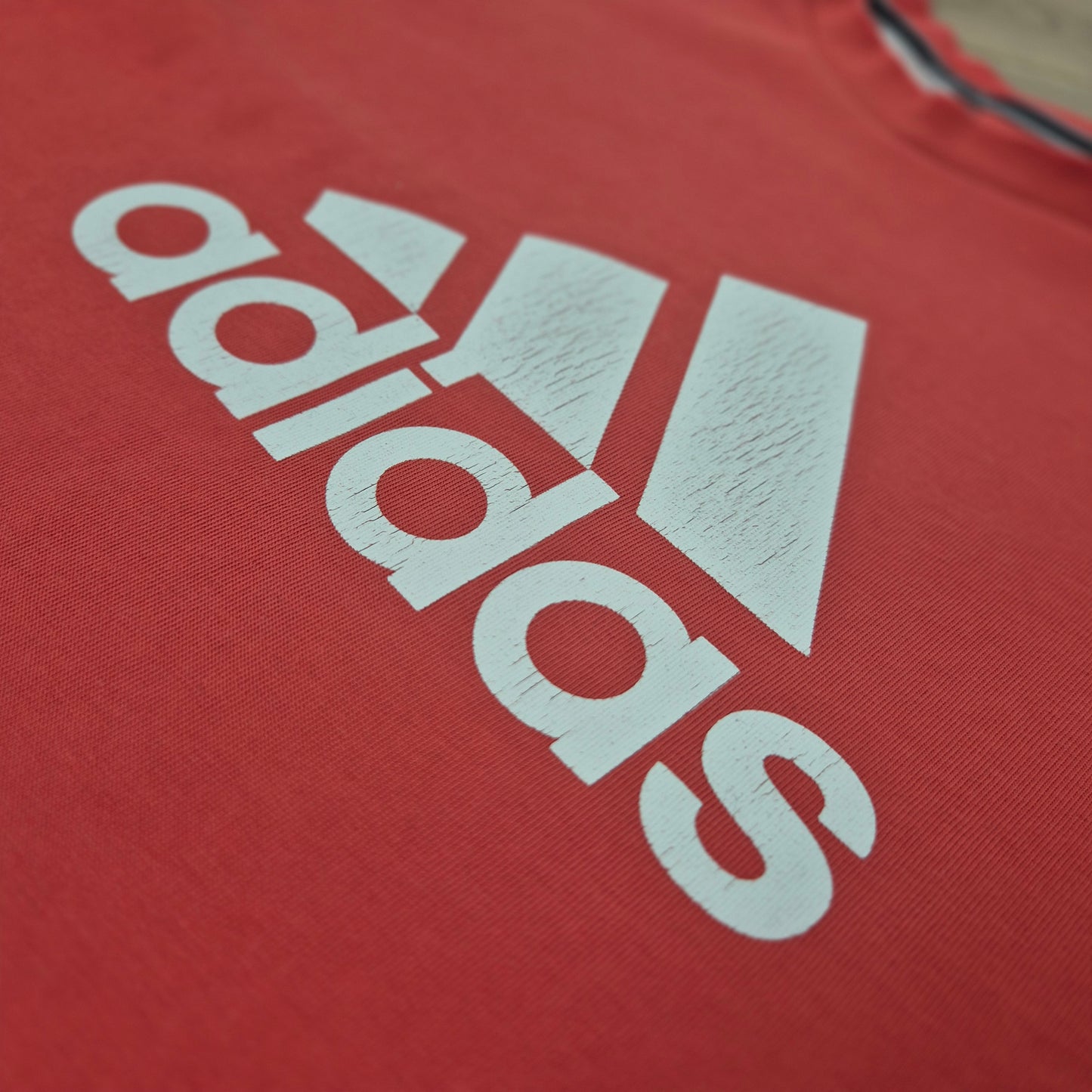 Adidas piros férfi sport póló - S