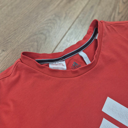 Adidas piros férfi sport póló - S