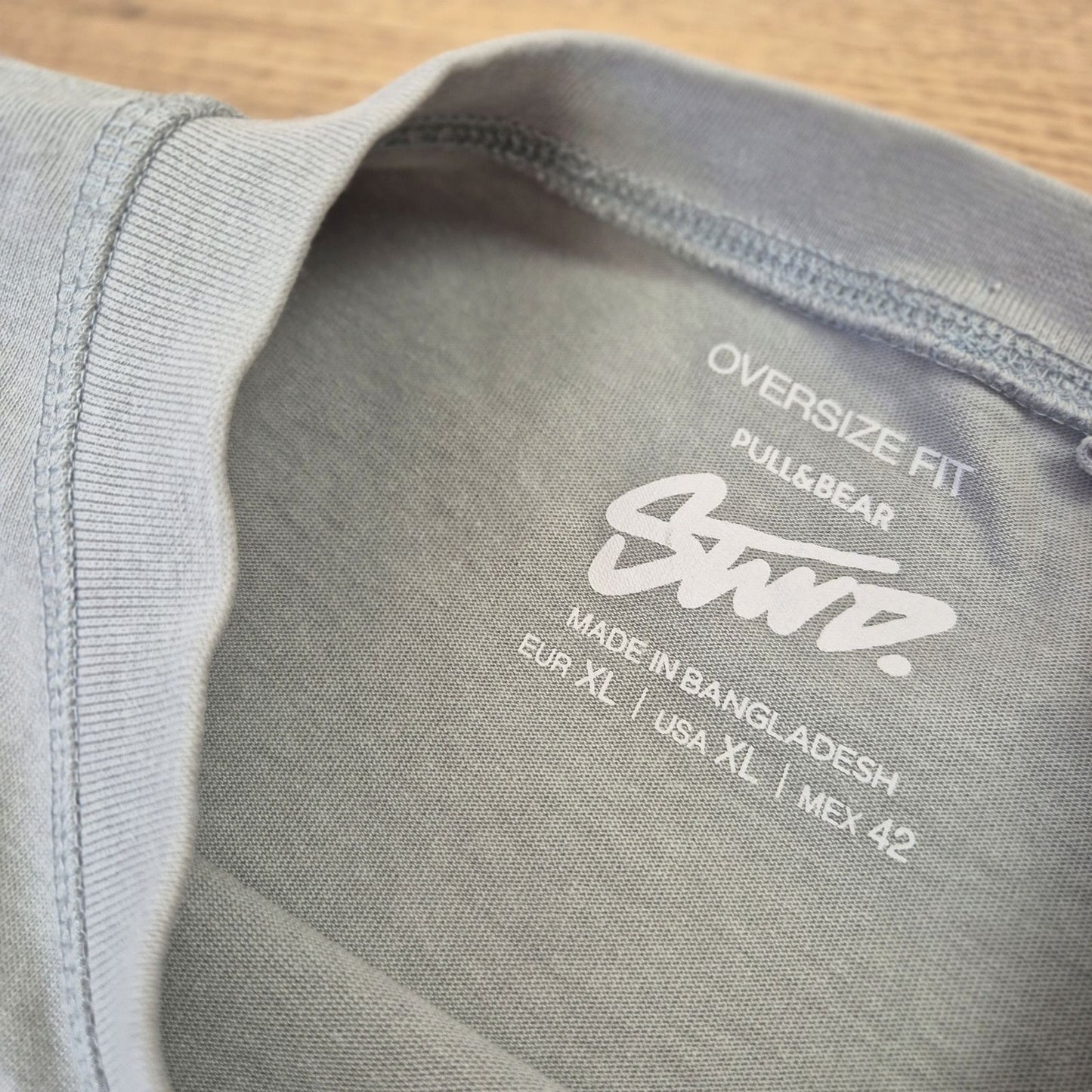 Pull&Bear szürke oversize férfi póló - XL