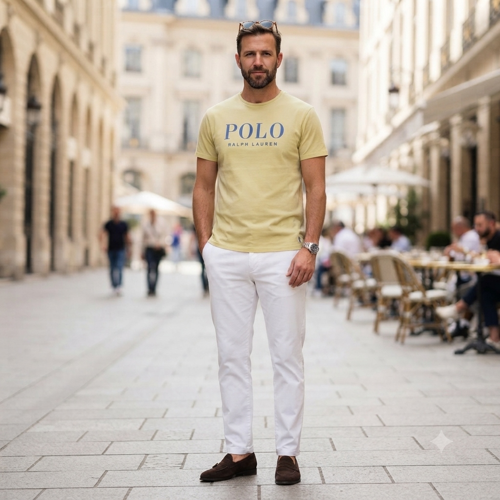 Polo Ralph Lauren sárga férfi póló - 2XL