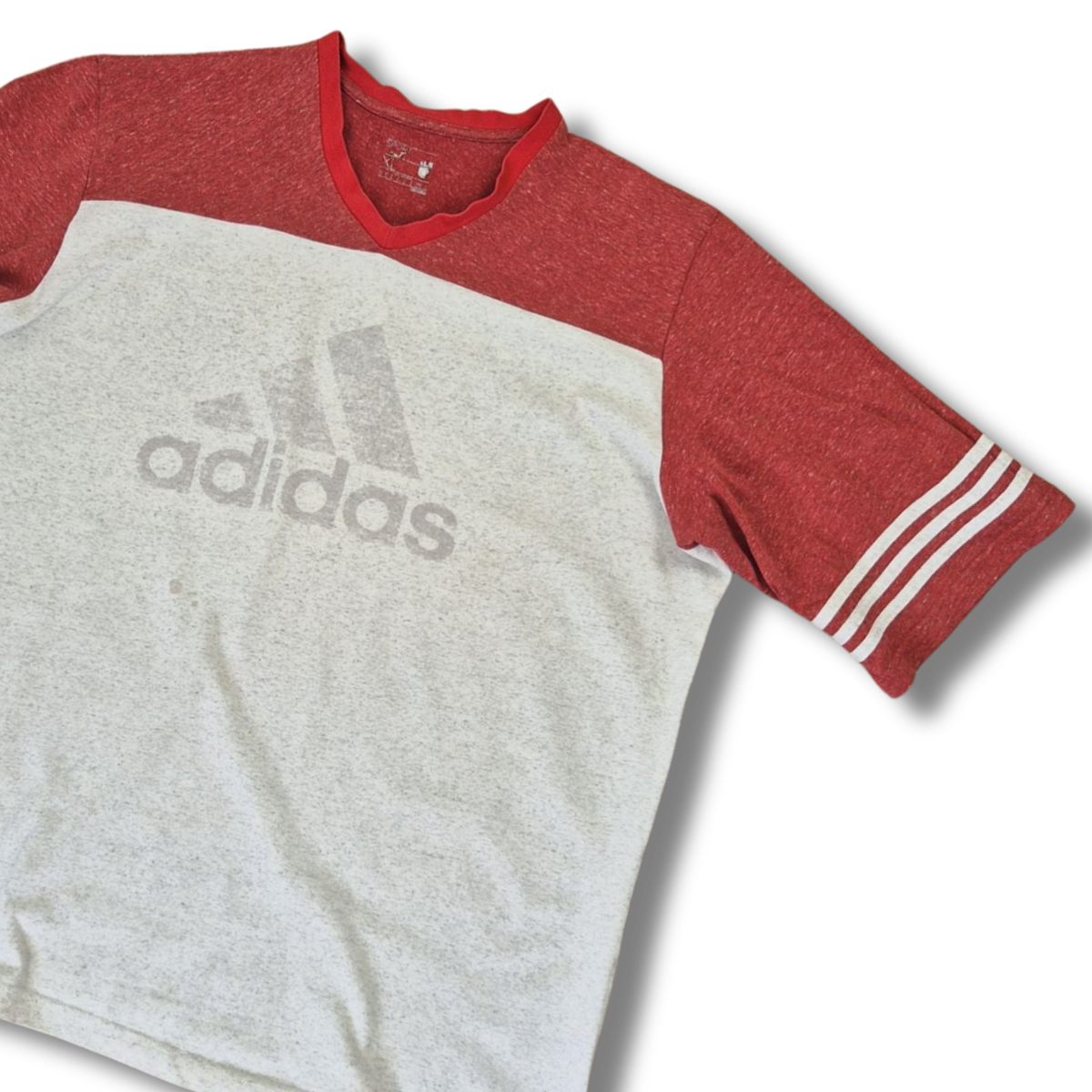 Adidas szürke-piros férfi póló - XL