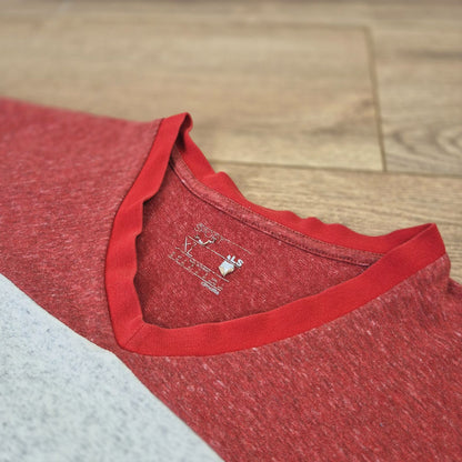 Adidas szürke-piros férfi póló - XL