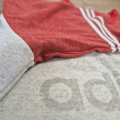 Adidas szürke-piros férfi póló - XL