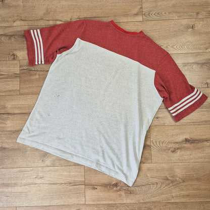 Adidas szürke-piros férfi póló - XL