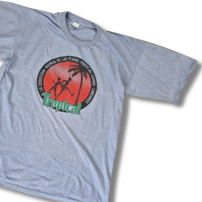 Challenger vintage kék férfi póló - XXL