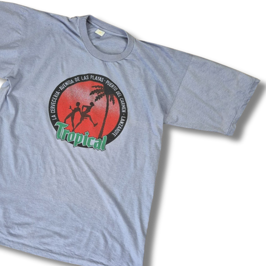 Challenger vintage kék férfi póló - XXL