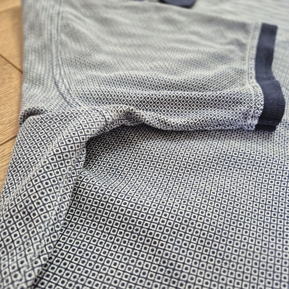 Casamoda kék-fehér mintás férfi póló - M