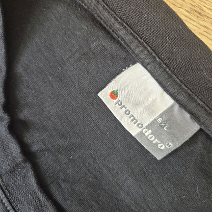Promodoro fekete férfi mintás póló - 6XL