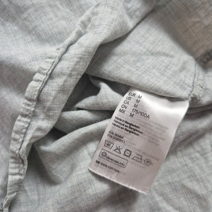 H&M Lenvászon hatású szürke férfi állógalléros ing - M