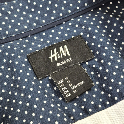 H&M Slim Fit mintás gallérú férfi fehér ing - M