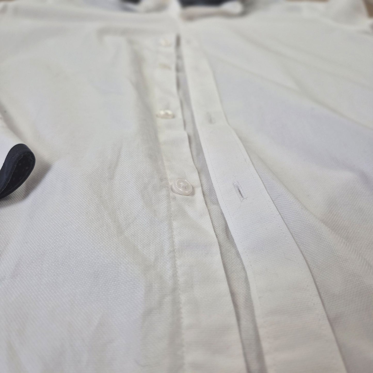 H&M Slim Fit mintás gallérú férfi fehér ing - M