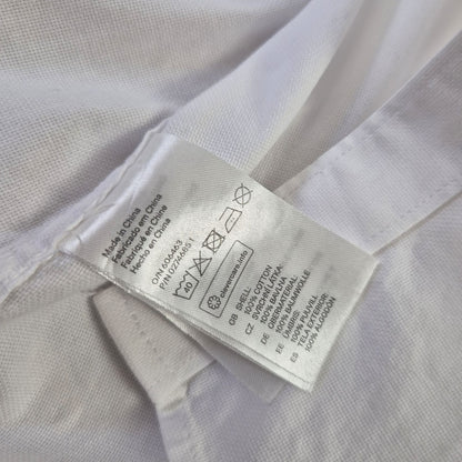 H&M Slim Fit mintás gallérú férfi fehér ing - M