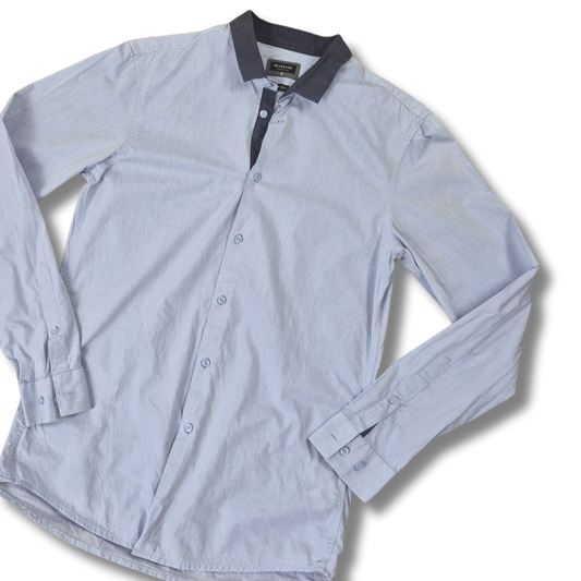 Reserved Slim Fit kontrasztos gallérú férfi ing - 39