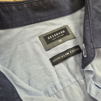 Reserved Slim Fit kontrasztos gallérú férfi ing - 39