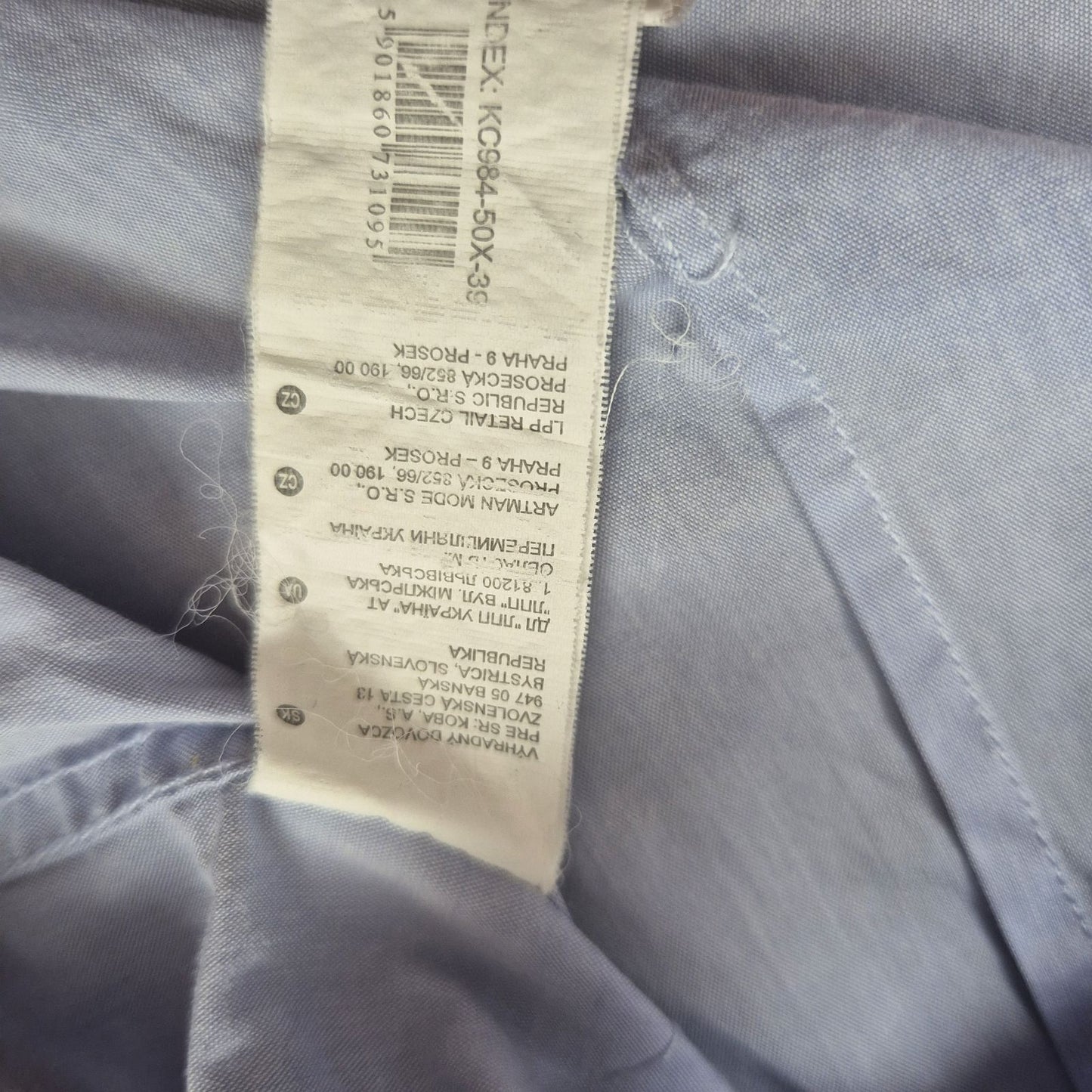 Reserved Slim Fit kontrasztos gallérú férfi ing - 39