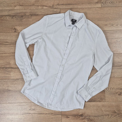 H&M fehér-fekete mintás férfi slim fit ing - M