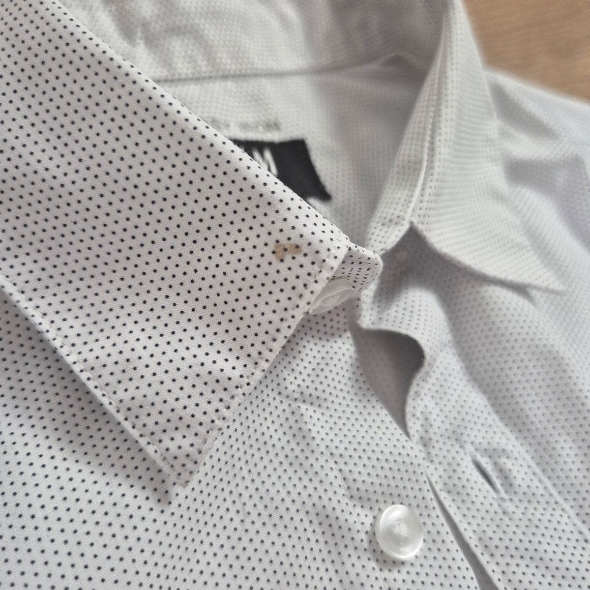 H&M fehér-fekete mintás férfi slim fit ing - M