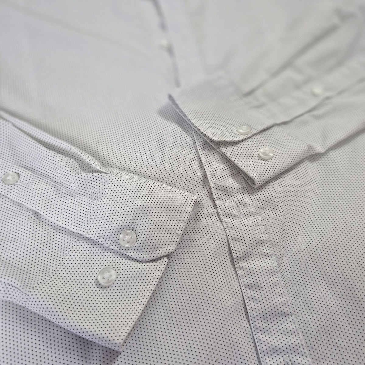 H&M fehér-fekete mintás férfi slim fit ing - M