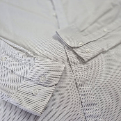 H&M fehér-fekete mintás férfi slim fit ing - M