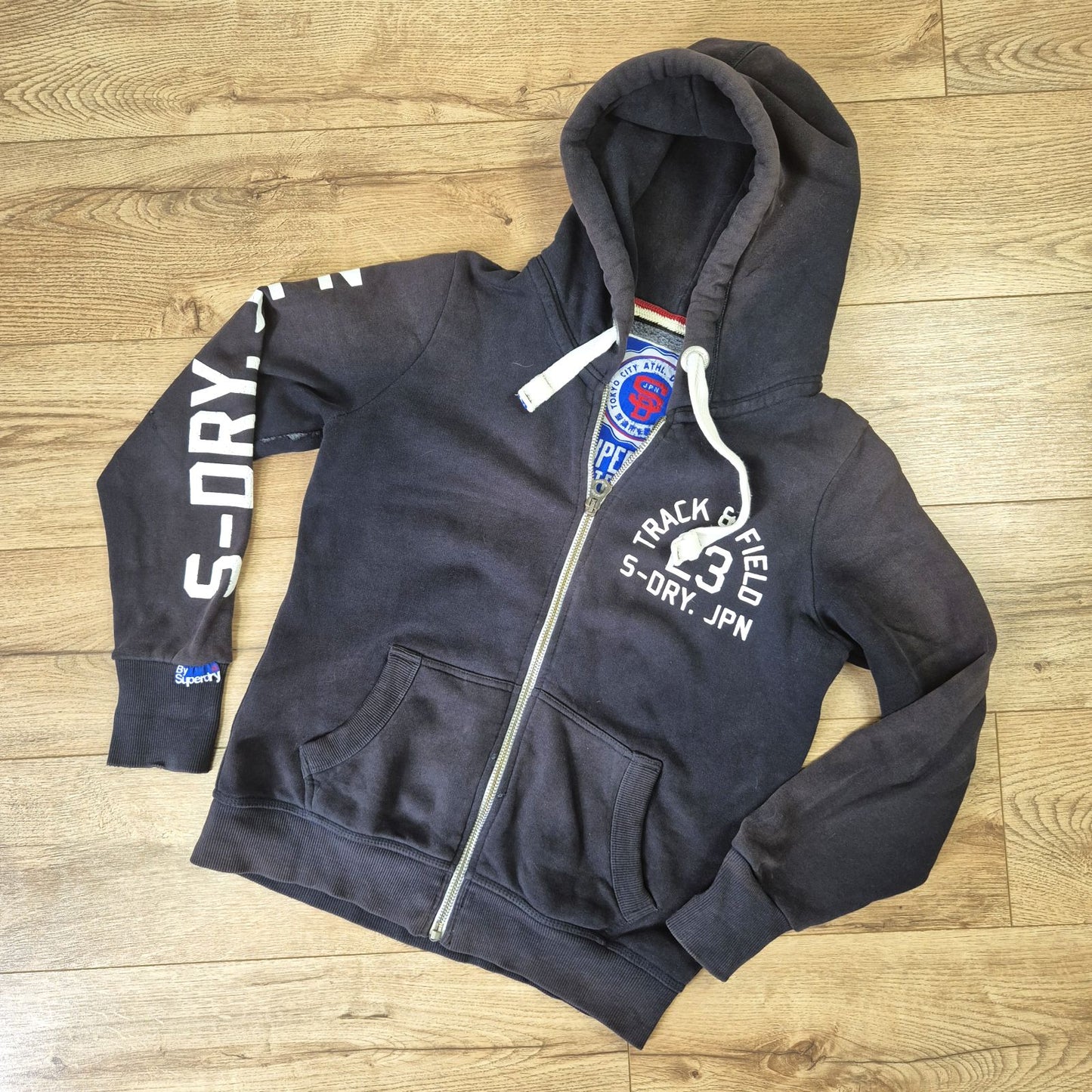 Superdry fekete férfi cipzáros pulóver - L