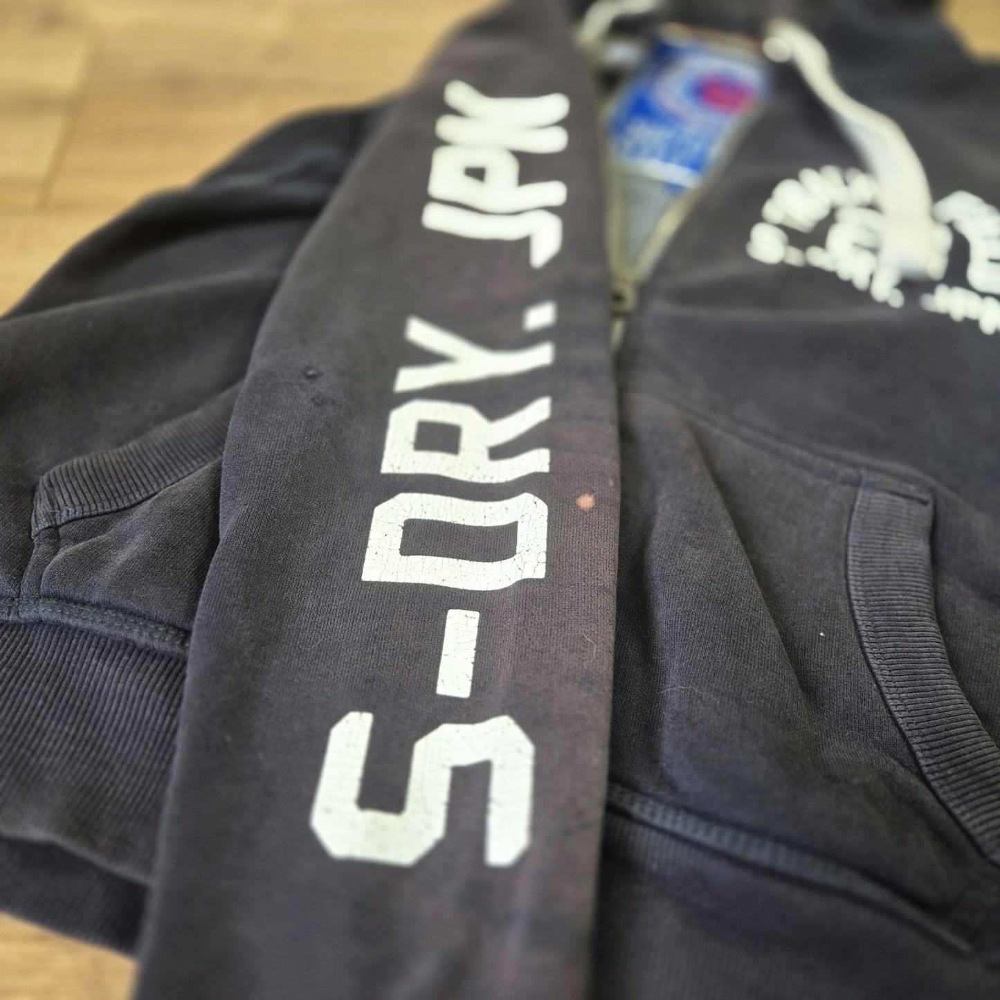 Superdry fekete férfi cipzáros pulóver - L